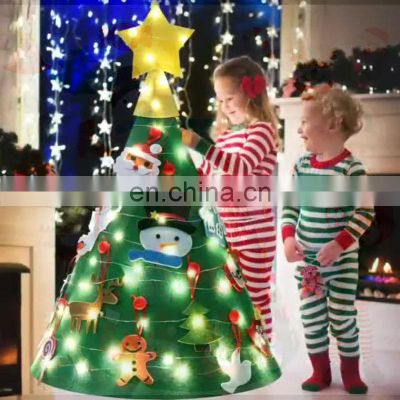 Reusable Felt Desktop Front Door Soft Tree Star Retro Personalized Christmas Ornaments Decoration