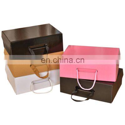 Custom Multiple Colour Corrugated Shoes Folding Carton Box With Handles photo-4