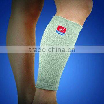 One set Power Ionics Bamboo Charcoal Elastic Compression calf Sleeve Brace Support