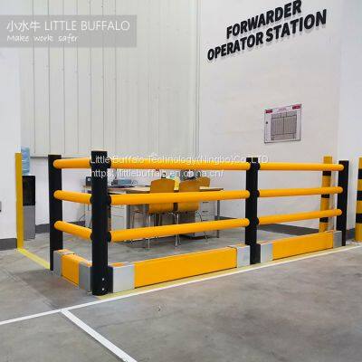 Flexible 3 Rail Rack End Barrier Customizable Dimensions Anti-collision Guardrails Crash Ground Barrier photo-3