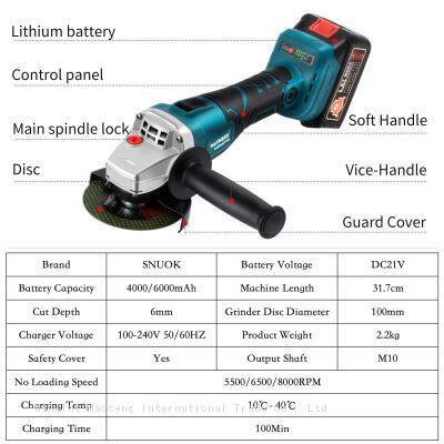 DC21V Cordless Brushless M10 Industrial Angle Grinder photo-2
