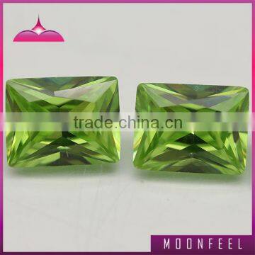 rectangle cut color change cz synthetic gemstones