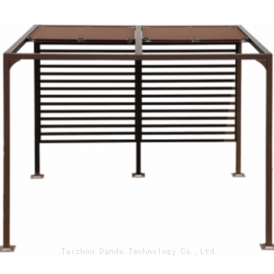 3*4m aluminum outdoor flat top pergola sunshade powder coated with sling cover