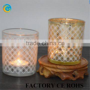 Golden laser engraving ,tealight candle holders from factory                        
                                                Quality Choice