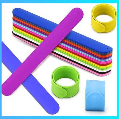 Custom Safety Silicone Eco-friendly Logo Printed Kids Slap Band for Advertising Promotional