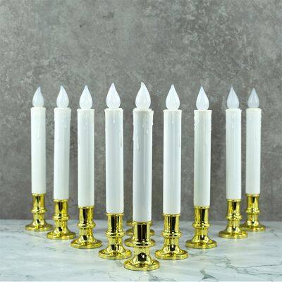 Window Candles Battery Operated With Gold Removable Candle Holders With 10 Key Remote Control photo-2