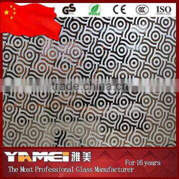 Best quality Decorative acid etched glass factory china
