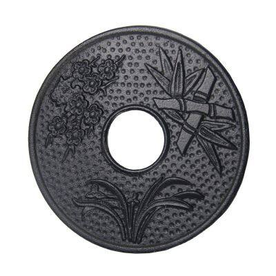 Round Cast Iron Trivet for Hot Dish Pot Pan Plate Teapot, Rustic Cast Iron Hot Dish Plate Holder for Kitchen Dining Table photo-4
