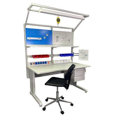ESD Workstation Heavy-Duty Industrial SMT Antistatic Workbench Adjustable Height Work Table photo-5