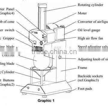 tender coconut peeling machine , coconut skin removal machine