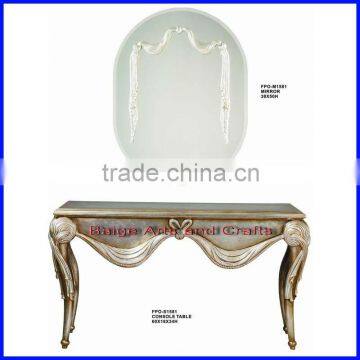 2013 Hot Sale Wood Carved Antique Mirrored Console Table Furniture S-1581