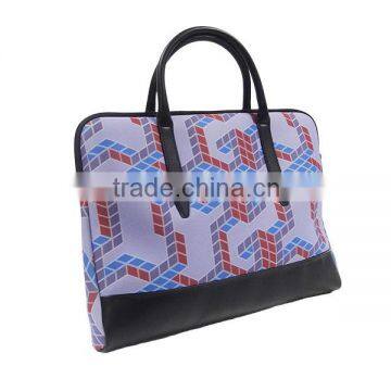 Neoprene With Cubic Printing Pattern Laptop Bag photo-3