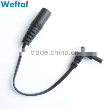 High Quality TENS Adapter Connector Cable Black 6 inch