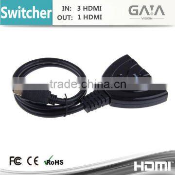 HDMI switcher 3*1 hd hdmi video audio hdmi video switcher splitter 1080P
