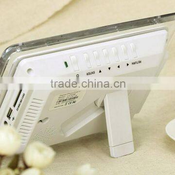 New 7" HD TFT-LCD Digital Photo Picture Frame Alarm Clock MP3 MP4 Movie Player With Light Remote Desktop EU/US Plug photo-2