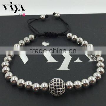  Hot sales Stainless steel beaded bracelet online shopping 
