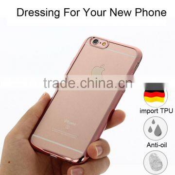 0.6MM Anti-Scratch Newest Transparent TPU Back Cover With Soft Electroplate Phone Case TPU Mobile Case for Iphone 6 Quality Choice photo-4