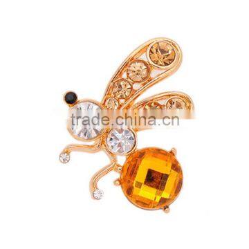 Little bee scarf clasp brooch pin gold plated diamond girl brooch