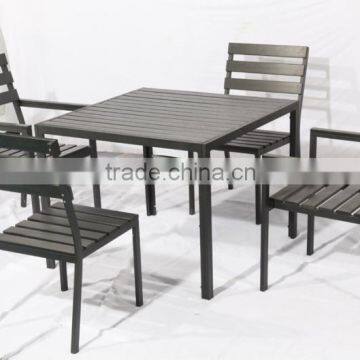 Aluminum frame WPC garden treasures furniture set