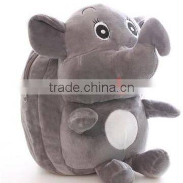 plush animal backpack with colorful elephant design