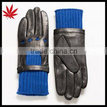 Women's warm driving gloves with customized wool inside in winter