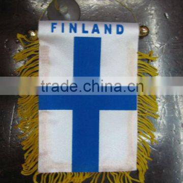 FINLAND car flag,Fashion religious cars flag,promotional fans car flag