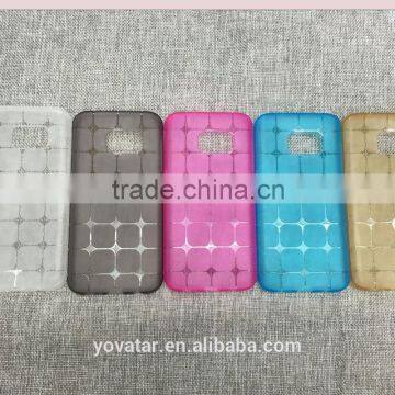 China Supplier Grid Mobile Phone Cover TPU Cell Phone Case For Samsung S7 S7Edge
