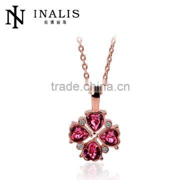 Toppest quality alibaba fashion wedding necklace pendant LKN18KRGPN359