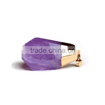 Pendant, PTP-A168 Natural Precious Gem Stone Facted Amethyst Gold Pendant Necklace, Fashion Pendant Jewelry Wholesale photo-4