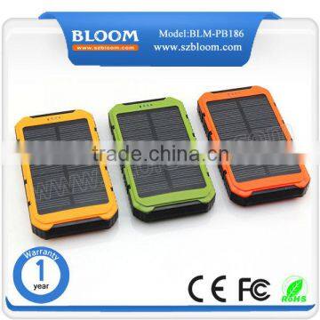 Huge capacity cheap solar power bank 12000mah super fast mobile phone charger solar power bank for samsung