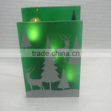 christmas home decoration with tealight candle holder