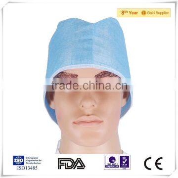 CE FDA ISO approved hospital disposable Spunlace Surgical cap with tie back