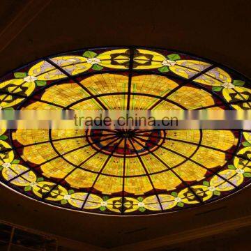Cathedral stained glass the price for stained glass interior ceiling domes Safety Colored Skylight Laminated Glass