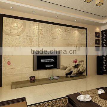 2016 Botton Price for Diamond Shaped 3D Printing Glass for tv Background Wall photo-6