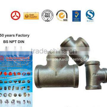 ISO, SGS Certified GI Tee reducer pipe fittings