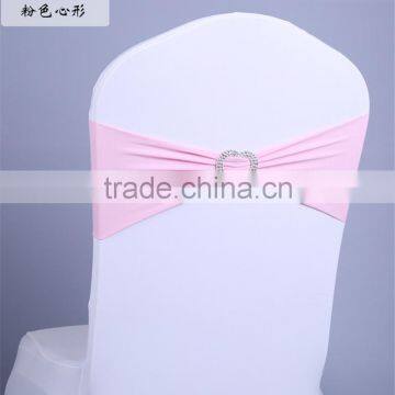 Heart Ornament Elastic Wedding Chair Cover Sashes Party Banquet Decoration Bow