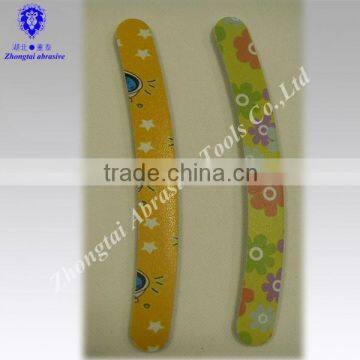 Beauty Gel Nail Curved Nail File with Colorful Active Graphics
