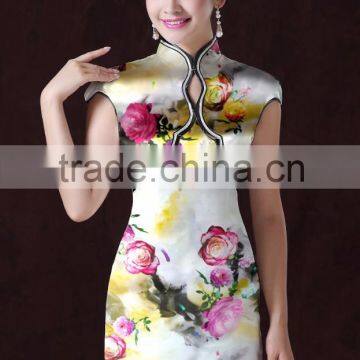 Pure Silk Fabric Printed Fabric Charmeuse Silk Satin Fabric 100% Silk Fabirc photo-2