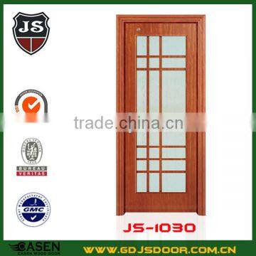 Cherry French Glass Wooden Bathroom Door photo-6