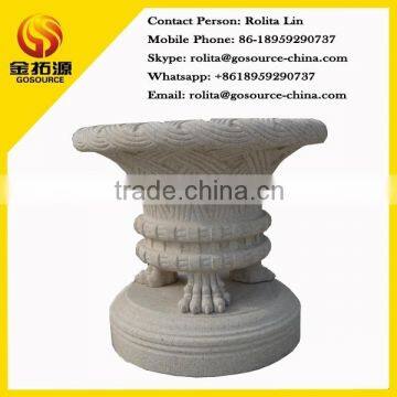 stone carving flower pot