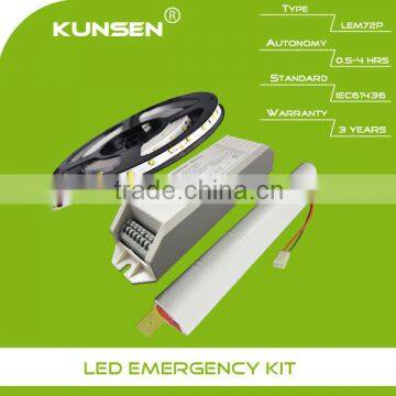 LED Strip Emergency conversion kit with 12V battery pack