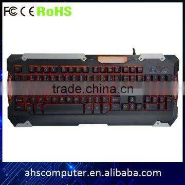 Cool design and feeling good quality gaming computer keyboard with red illumination keys