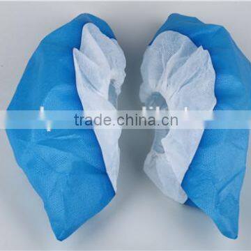 Disposable non slip CPE+PP shoe cover for home or hospital use