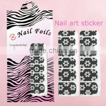 nail foil sticker lace style,vivi nail patch