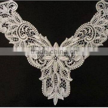 Newest Crazy Selling collar eyelet lace trim