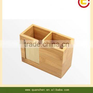 custom bamboo pen holder/card rack with photo