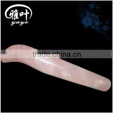 Natural Semi-precious Stones Rose Quartz Massage Wand Facial Massager Wand Wholesale