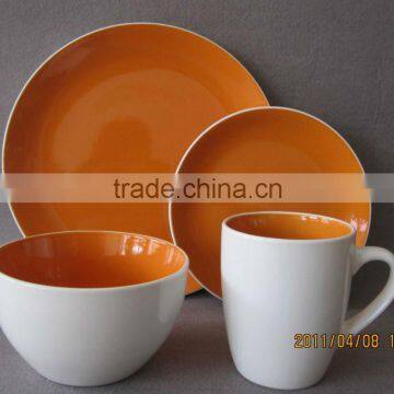 16pcs Double Glazed Stoneware Dinner Set With Various Designs photo-2