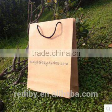 Custom Logo Recycle Brown Paper Shopping Bags Wholesale photo-6