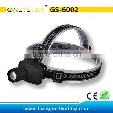 GS-6002 zoomable led head lamp with cre Q5 bulb